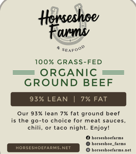 Grass fed organic ground beef